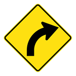 Answer CURVE TO RIGHT
